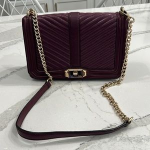 Rebecca Minkoff Chevron Quilted Love Lth Crossbody/Shoulder Bag Limited Edition